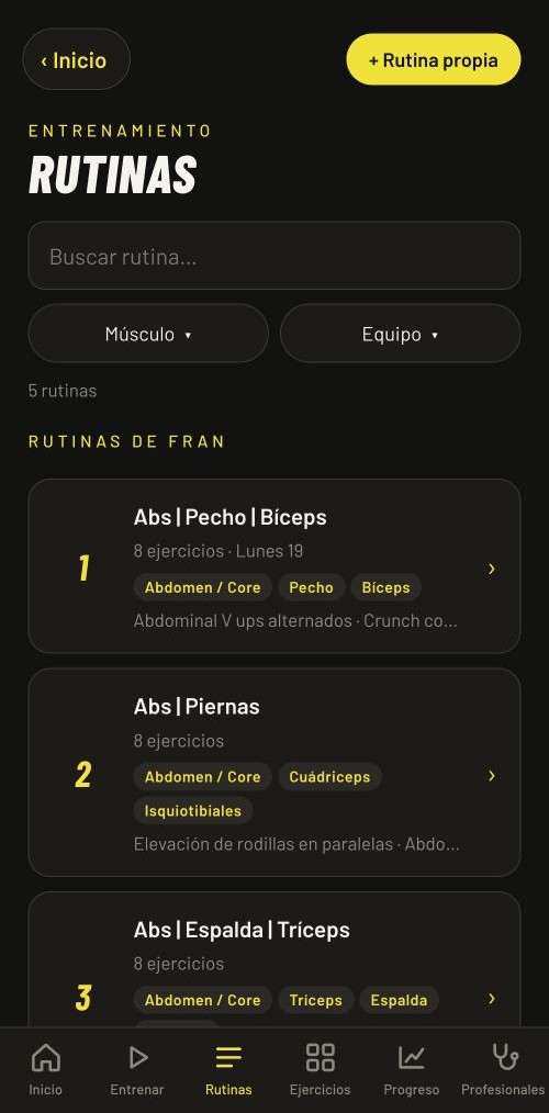 Las rutinas de Fran